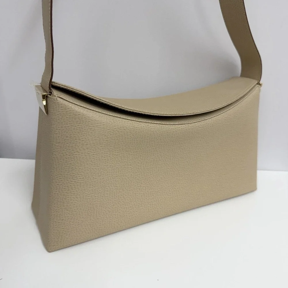 Vintage Salvatore Ferragamo Leather Purse Khaki Beige NWT $495.00 Gazzella